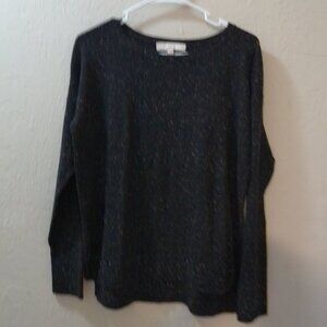 LOFT Women’s Black Speckled Knit Sweater Size M